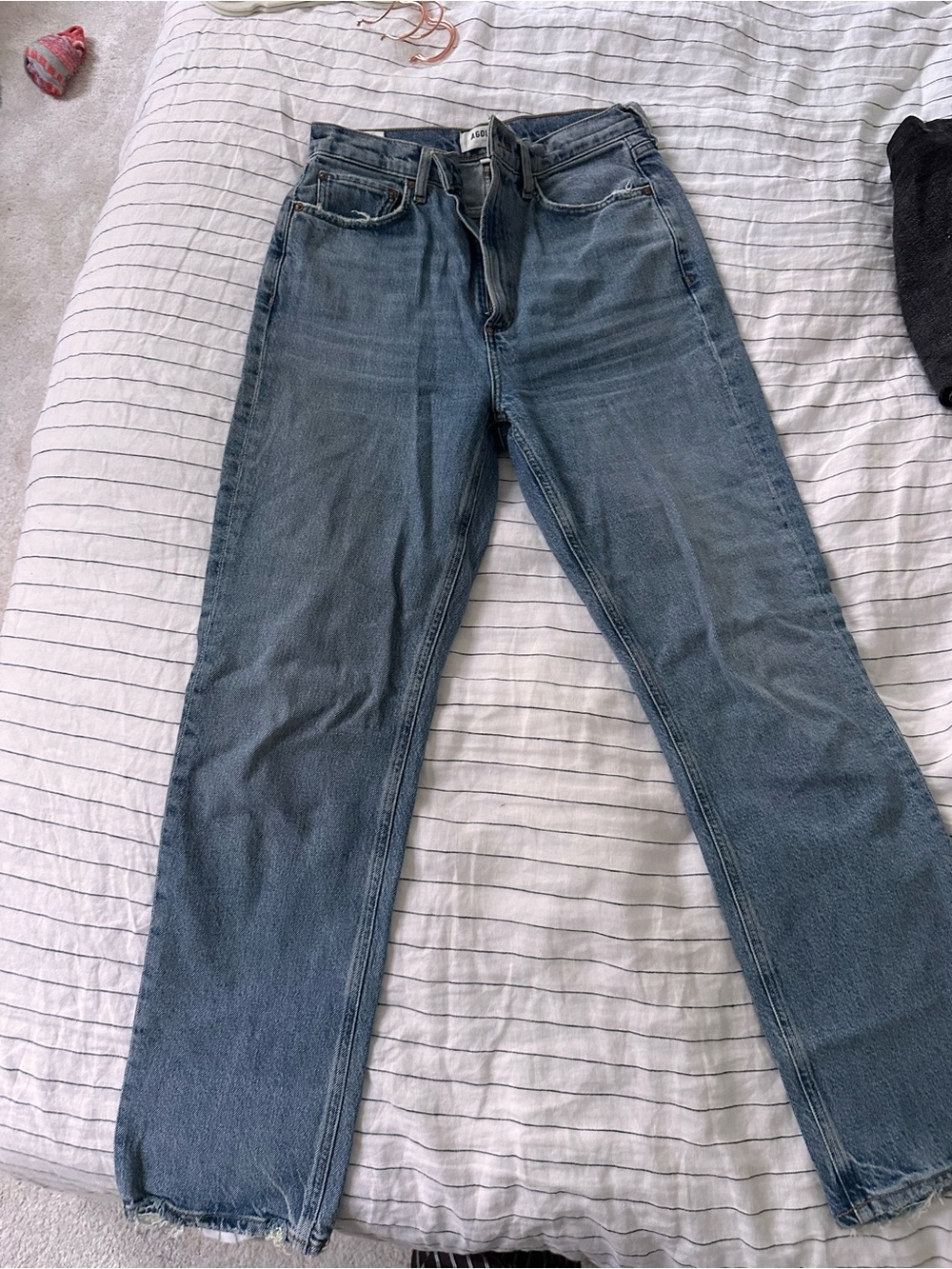 AGOLDE Classic High-Rise Stovepipe Straight Women's Jeans - Light Blue